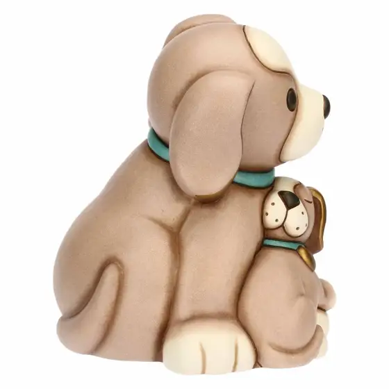 Coppia cani Todo papà e cucciolo in ceramica Thun