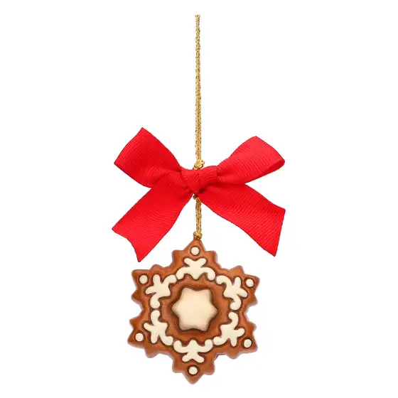 Addobbo natalizio fiocco di neve in ceramica, piccolo