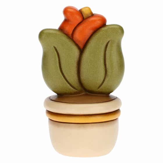 Vasetto soprammobile con tulipano e farfalla - Per Te medio