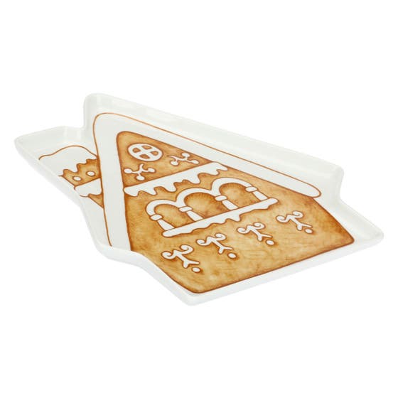 Piatto a forma di casetta in porcellana Thunland