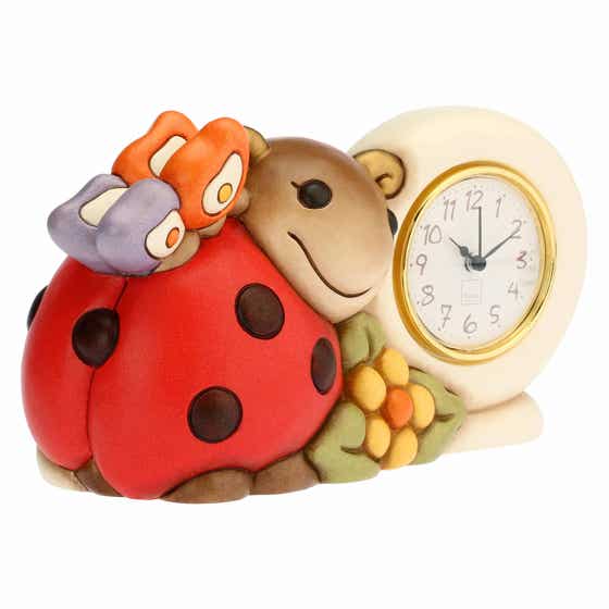 Orologio da tavolo con coccinella medio