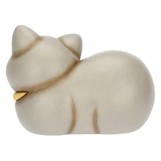 Gatto Momi con campanellino in ceramica, piccolo thun