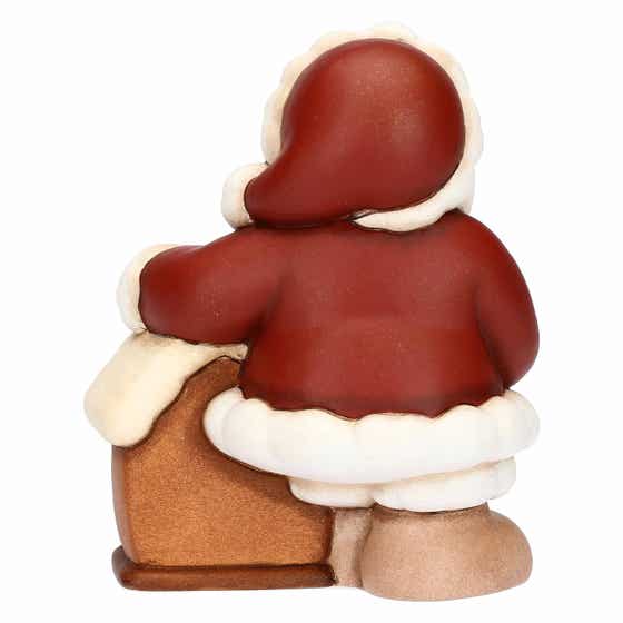 Babbo Natale con cassetta delle lettere in ceramica, medio