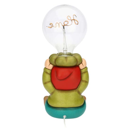 Lampada da tavolo in ceramica gnomo