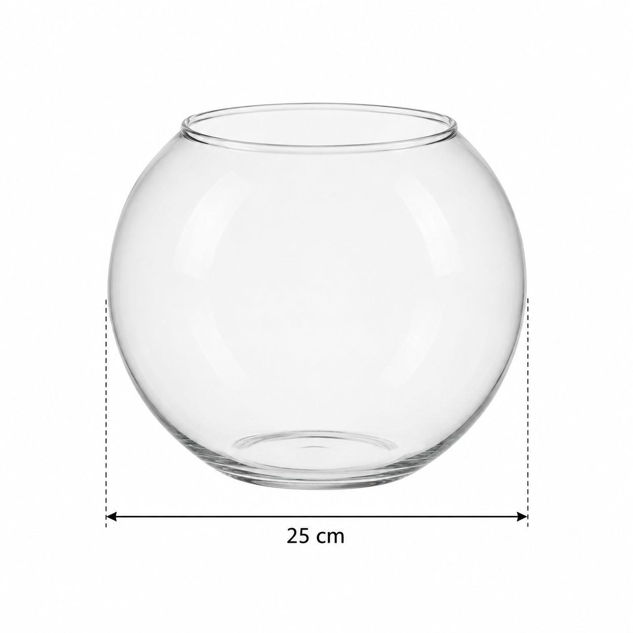 Sfera di vetro per acquario Thun diametro 25 cm completa di sabbia e vegetazione