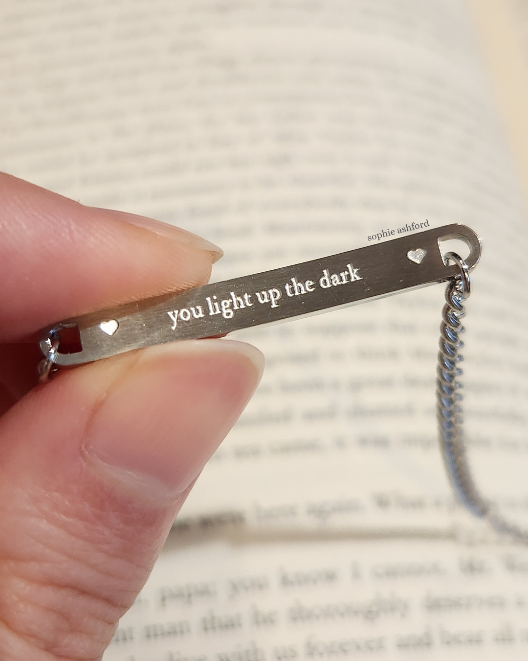 Sky of Stars CP-Inspired Engraved Bracelet Design, Music Artist Themed Jewelry, Two Sided Engraved Lyrics