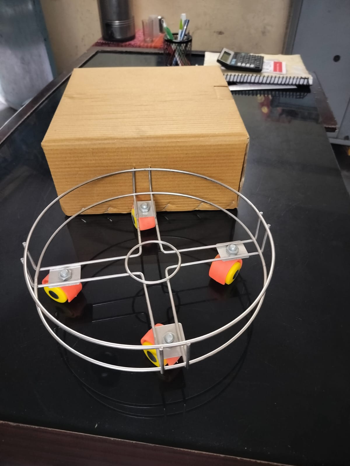 Metal Circular Dolly with Wheels