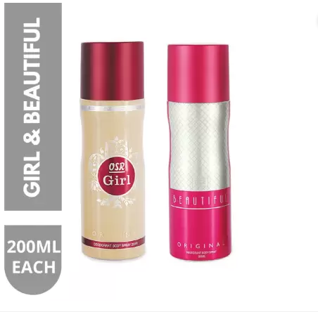 OSR Girl & Beautiful Deodorant Body Spray Set
