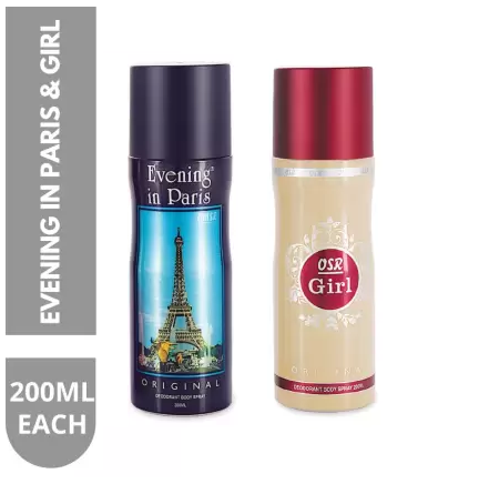 Evening in Paris & OSR Girl Body Spray deo Set