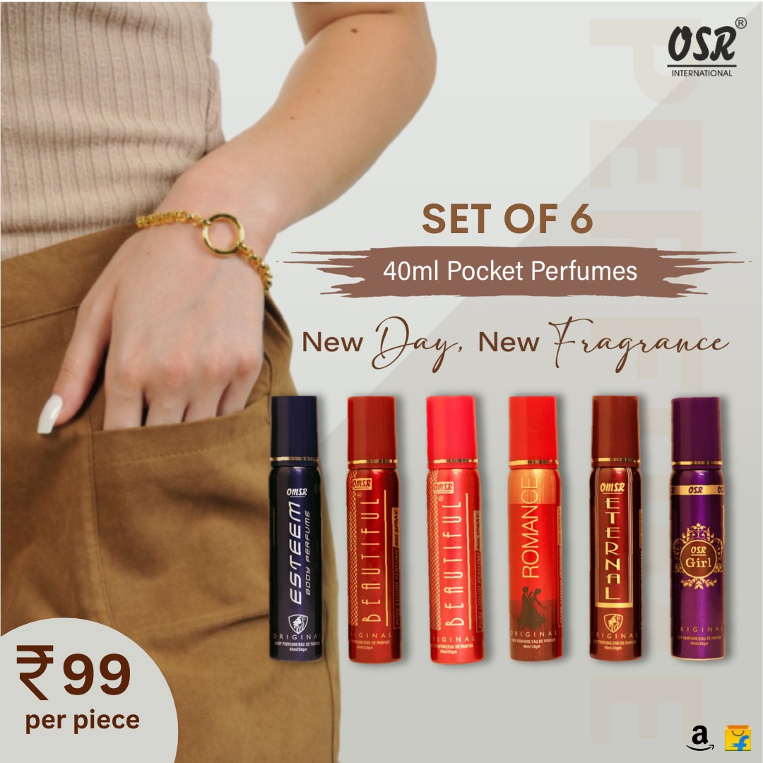 OSR Set of 6 Pocket Perfumes  Gift Set (40ml each)