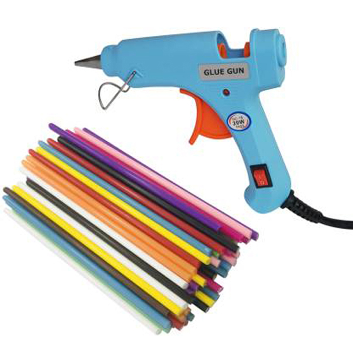 Hot Glue Gun with Assorted Color Sticks