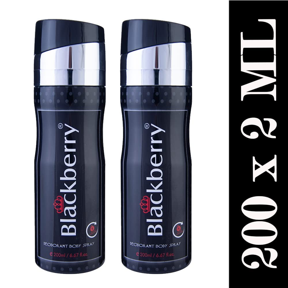 Blackberry Deodorant Body Spray 200ml (Pack of 2)