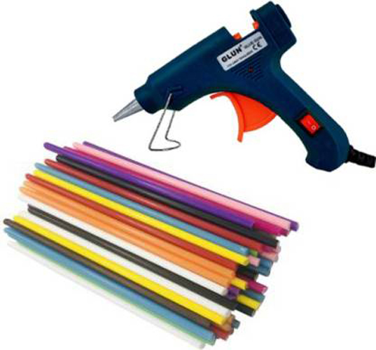 Hot Glue Gun with Colorful Glue Sticks