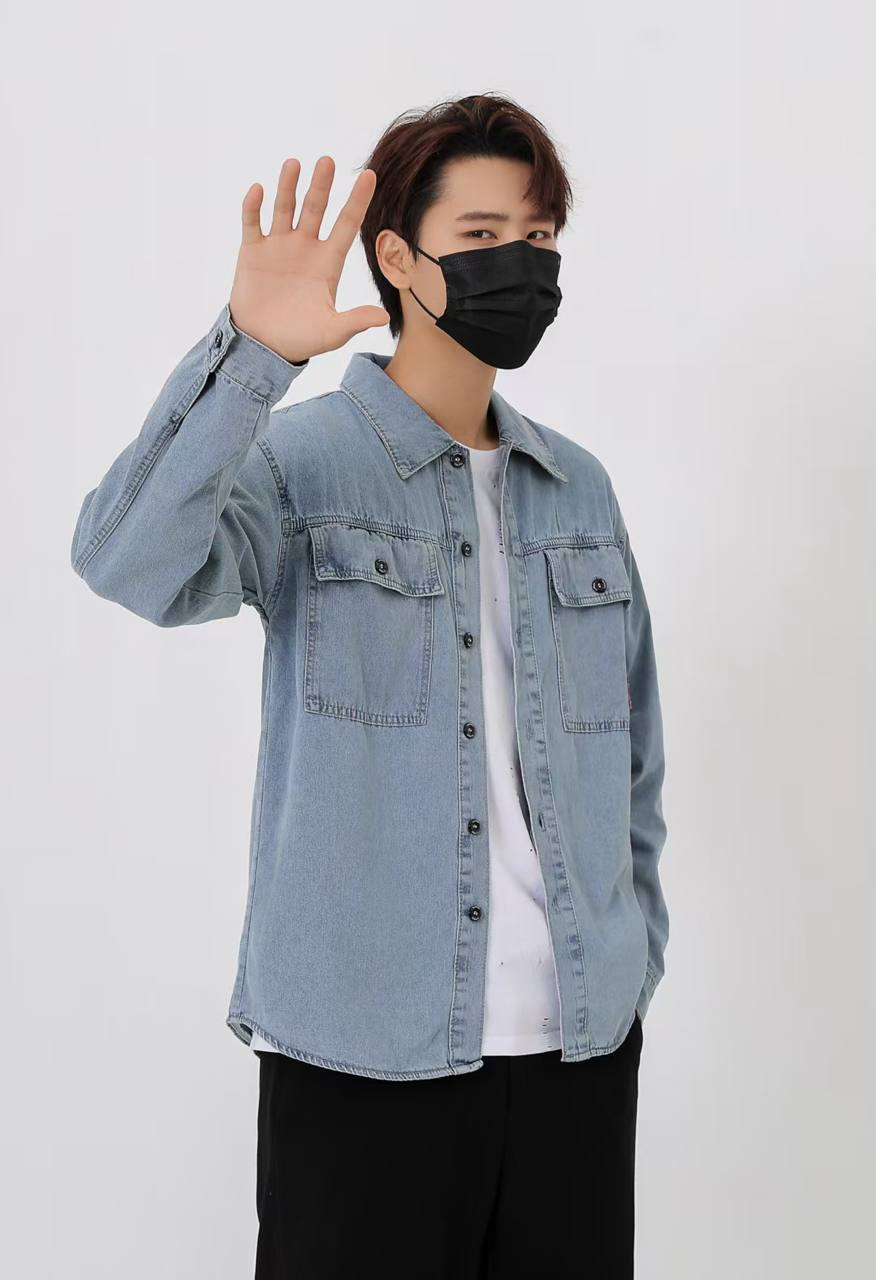 Denim Button-Up Shirt