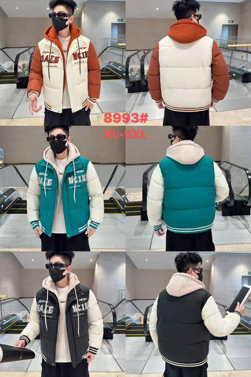 Men's Colorblock Hooded Puffer Jacket