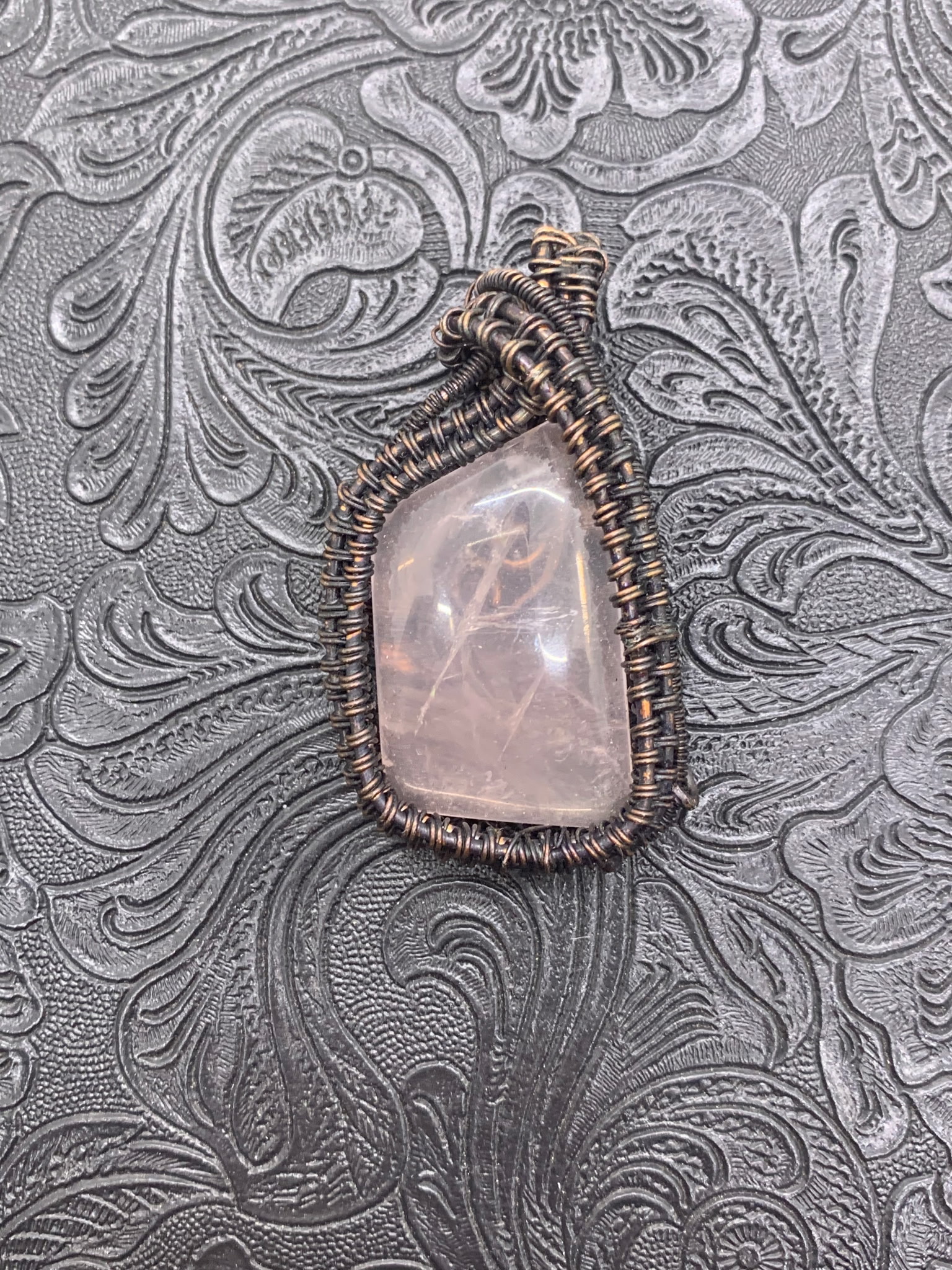 Handcrafted Rose Quartz Pendant