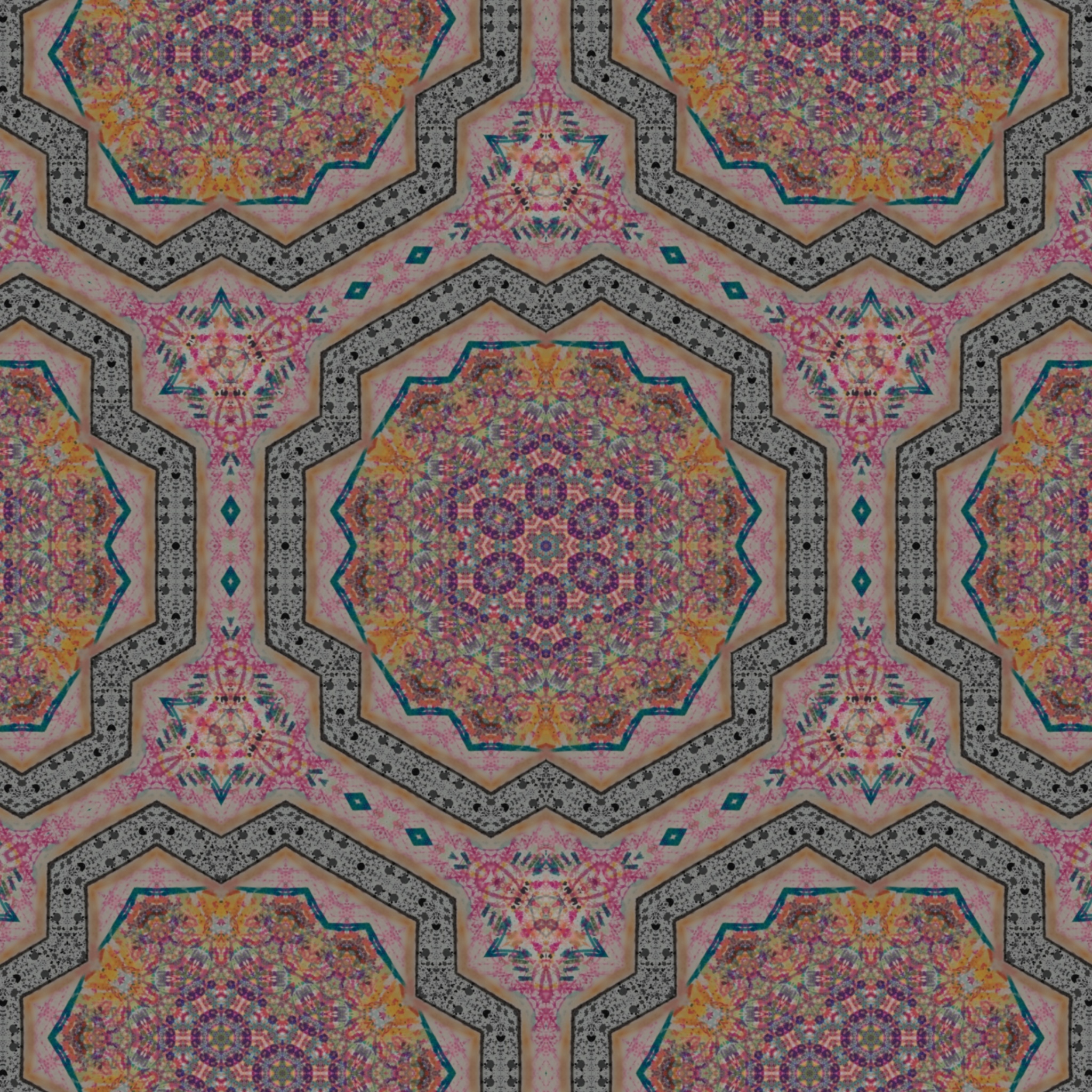 Kaleidoscope Pattern Print