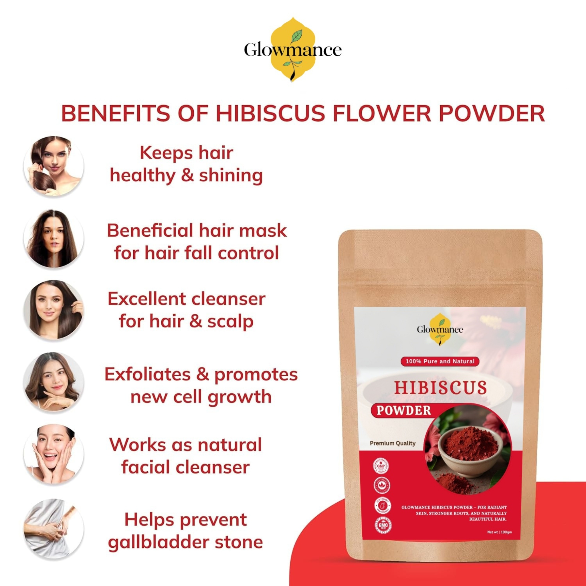 Organic Hibiscus Flower Powder (100g)