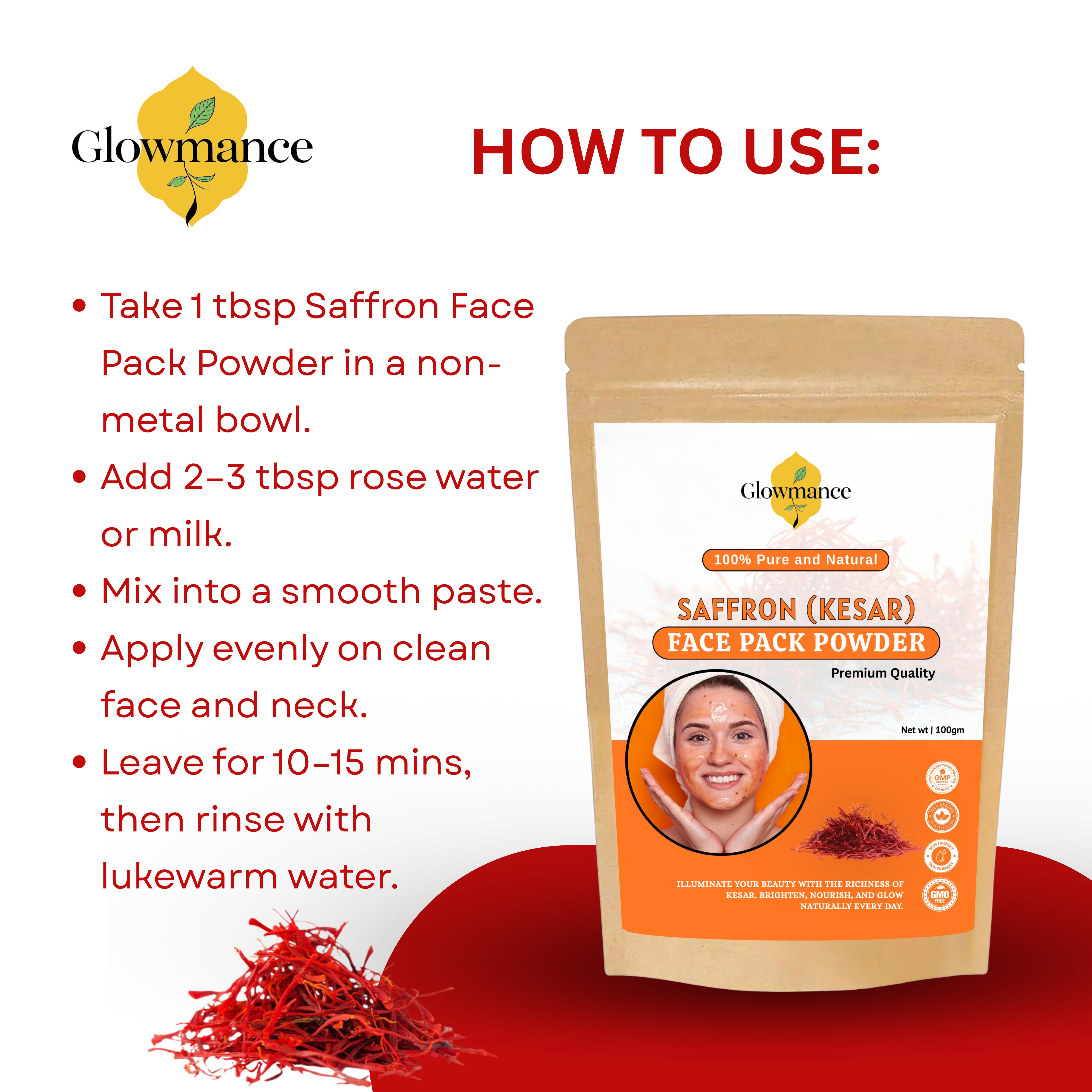 Saffron Face Pack Powder-100g