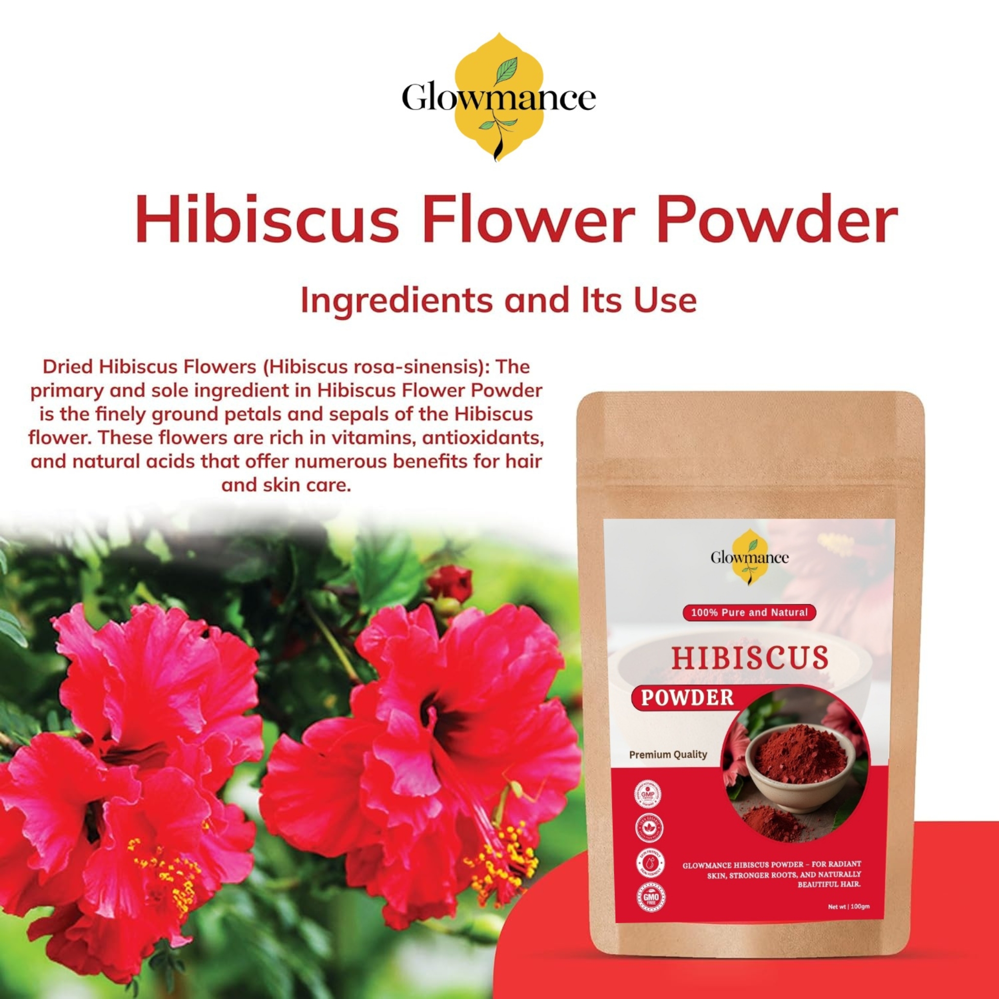 Organic Hibiscus Flower Powder (100g)