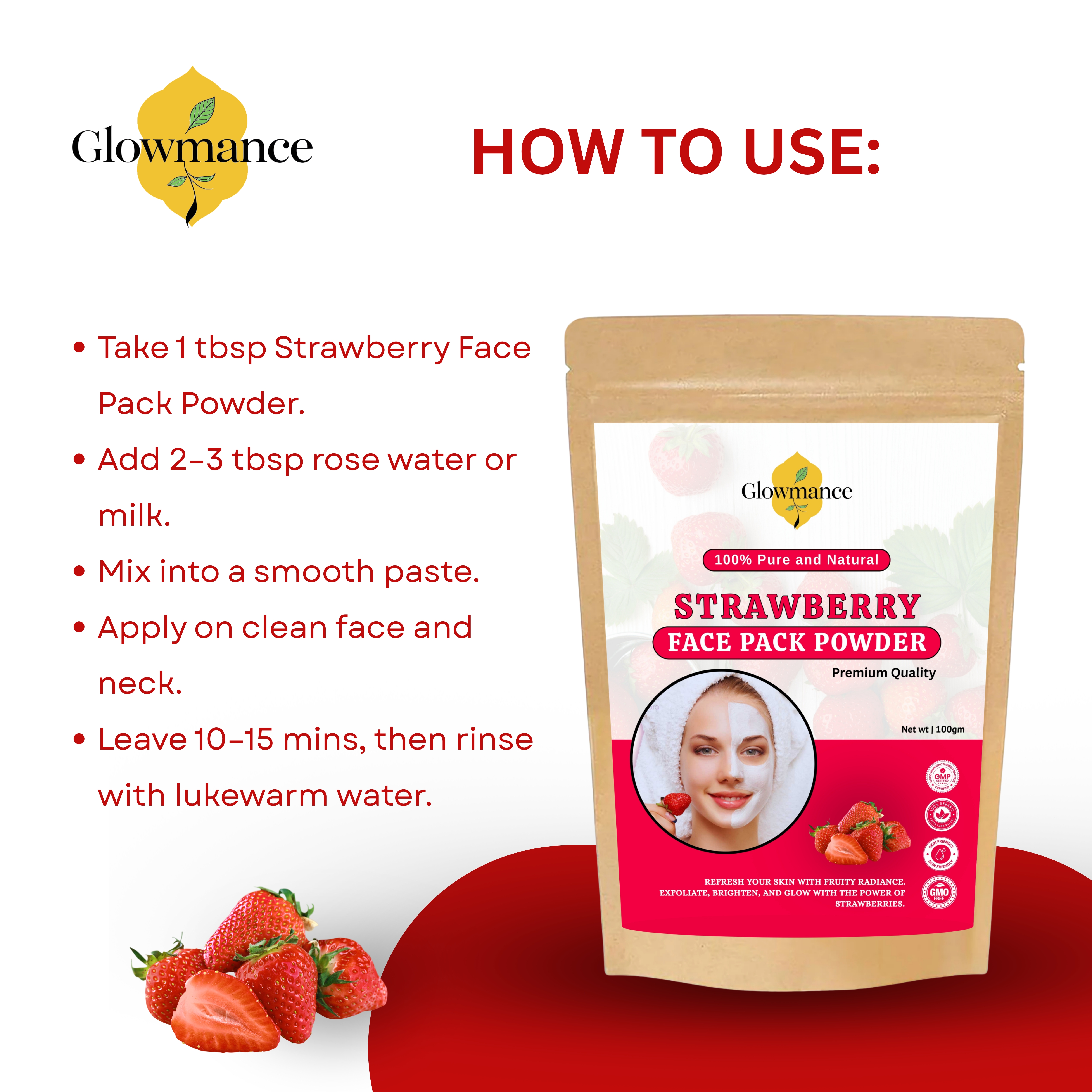 Strawberry Face Pack Powder-100g