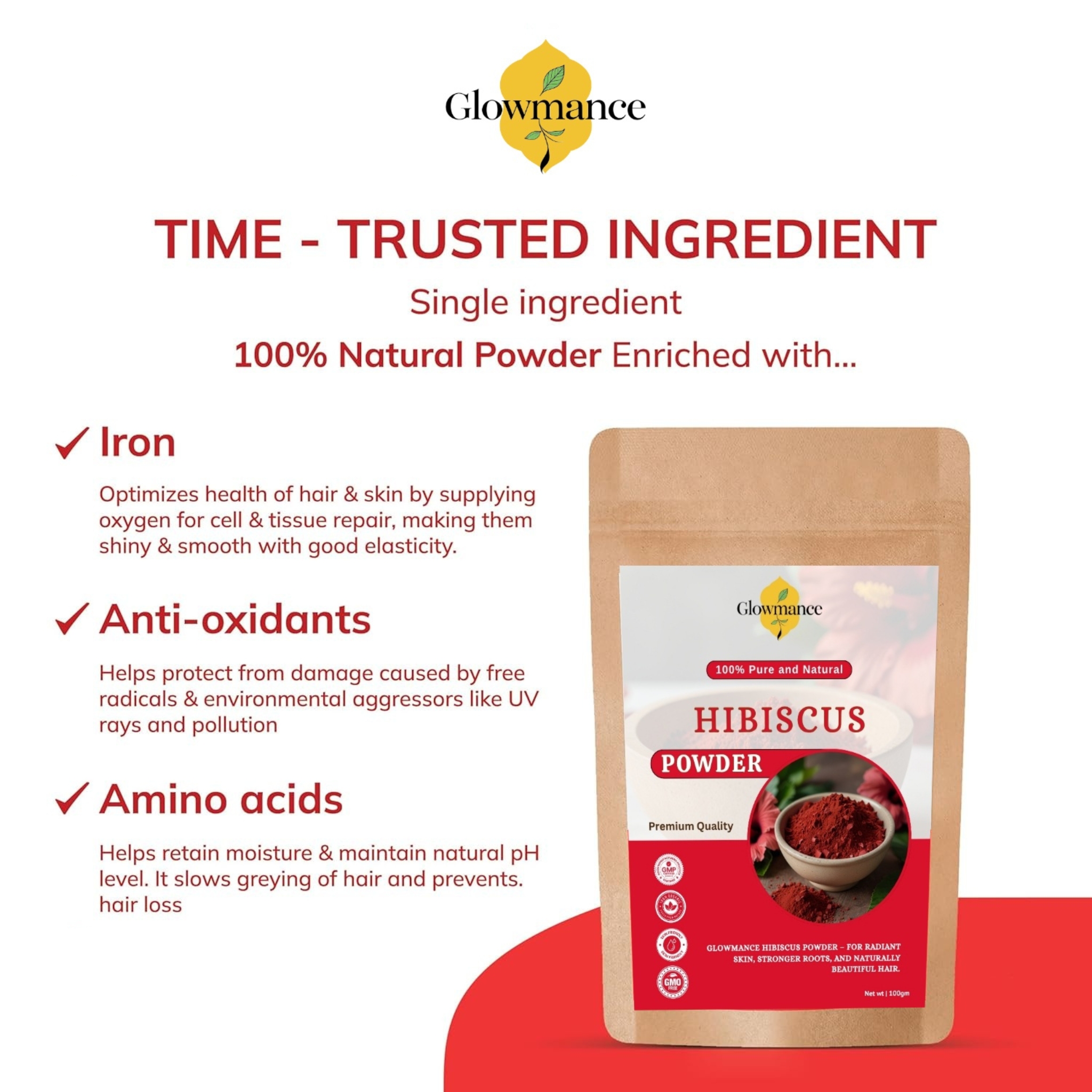 Organic Hibiscus Flower Powder (100g)