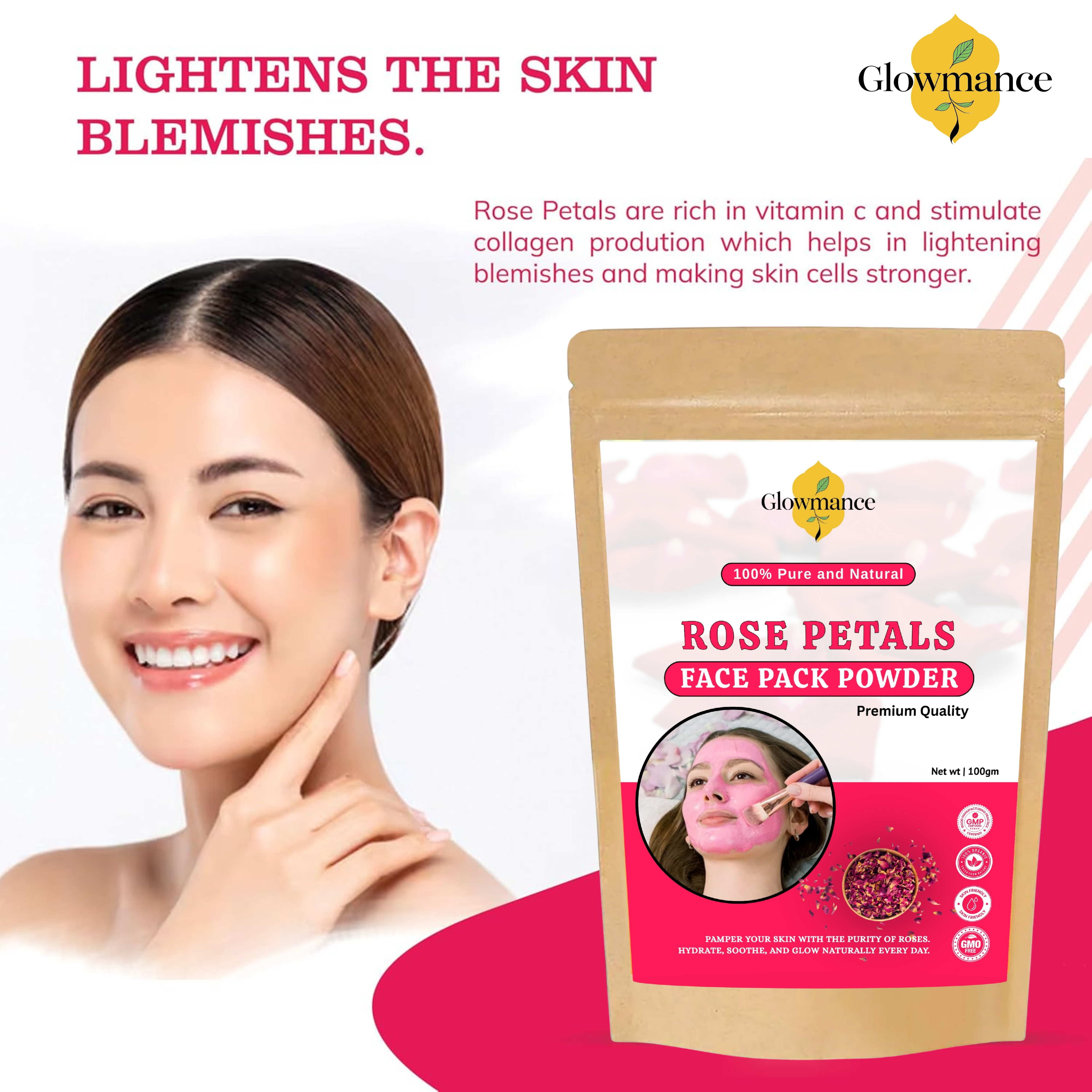 Rose Face Pack Powder