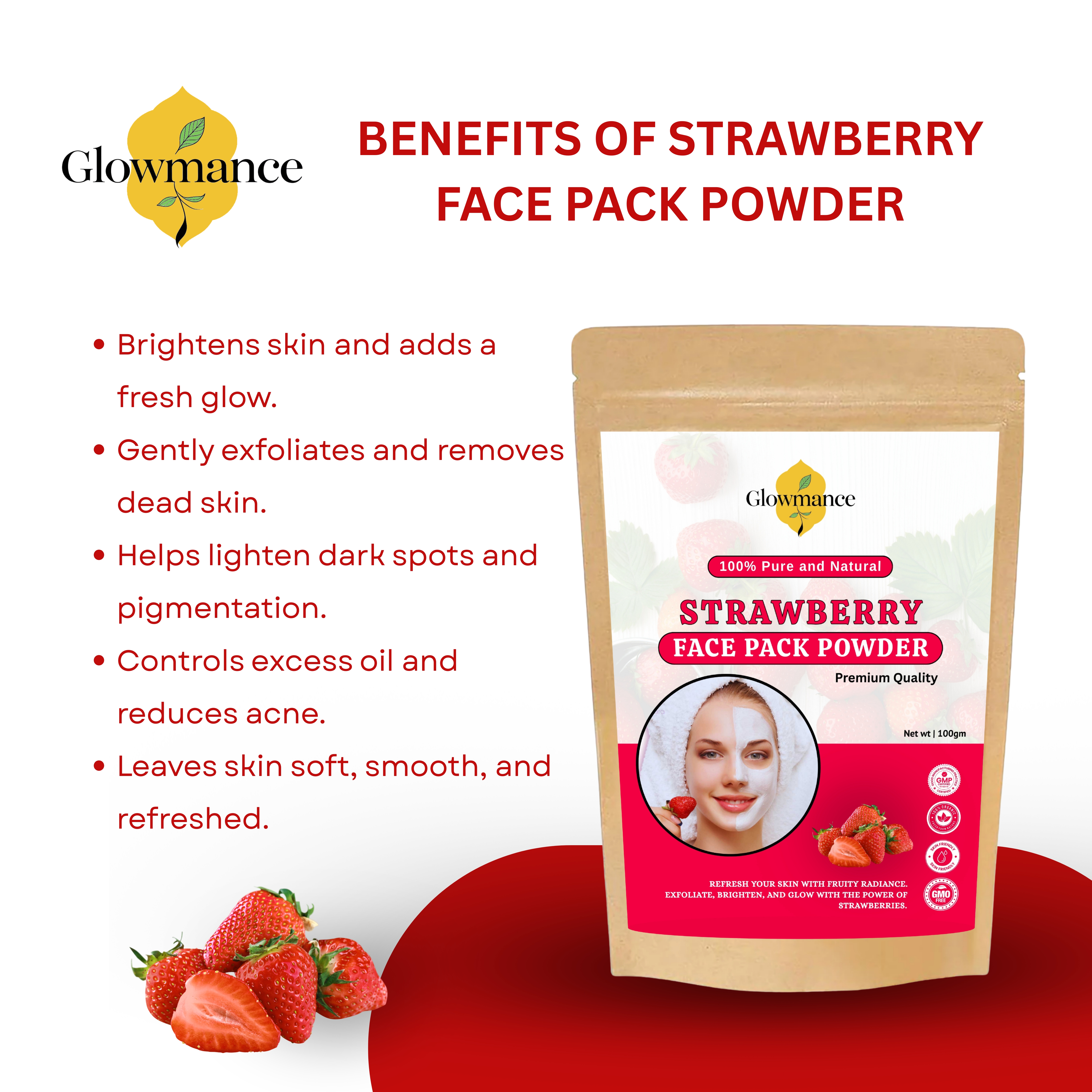 Strawberry Face Pack Powder-100g