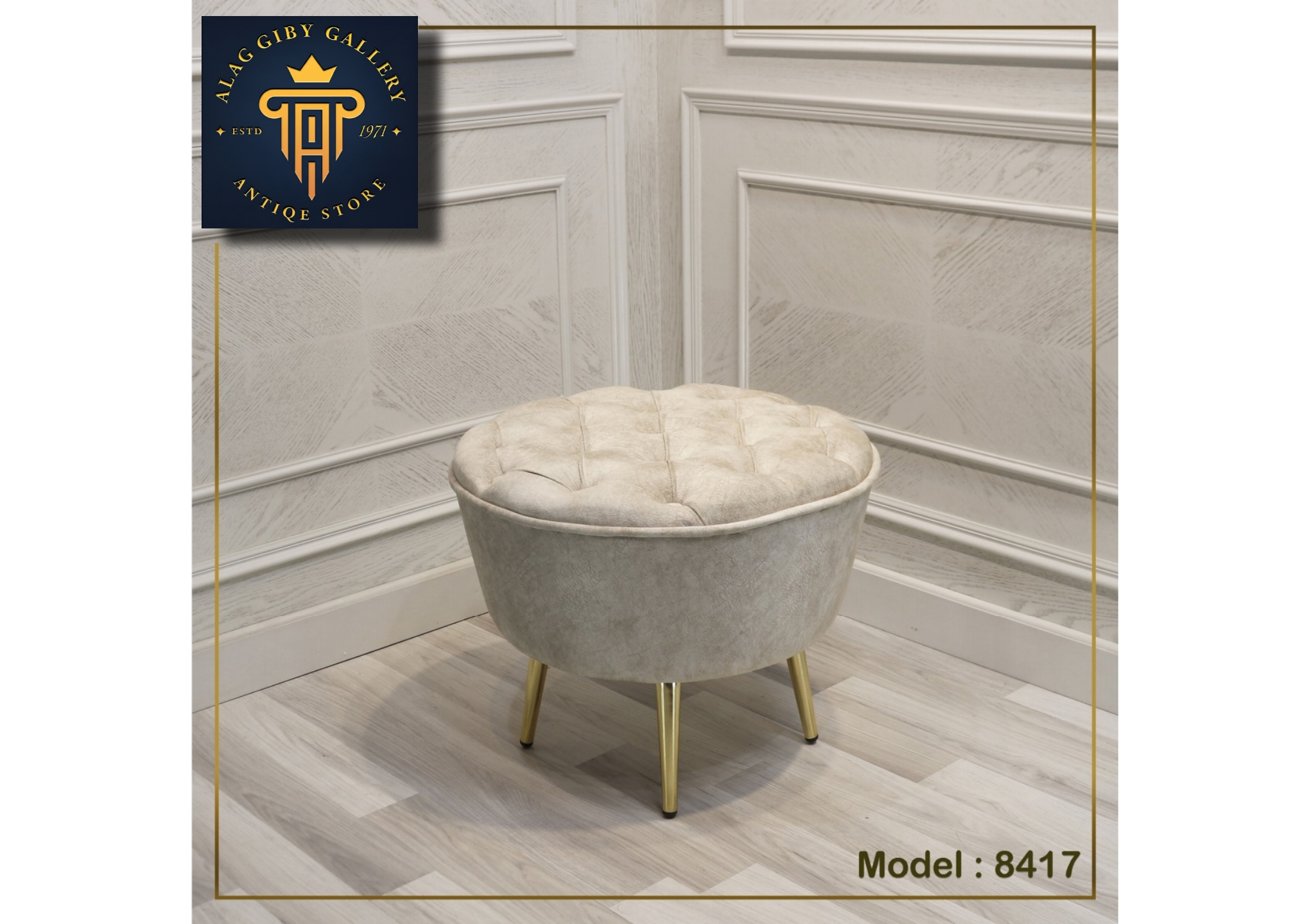 Elegant Round Ottoman