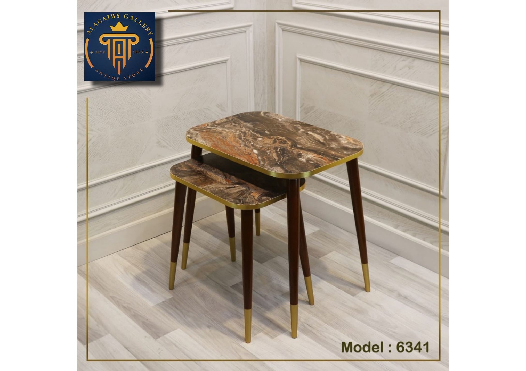Set of Marble Top Nesting Tables