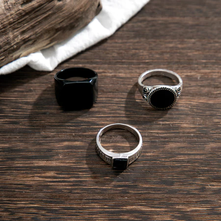  Peças De Anéis Black Diamond