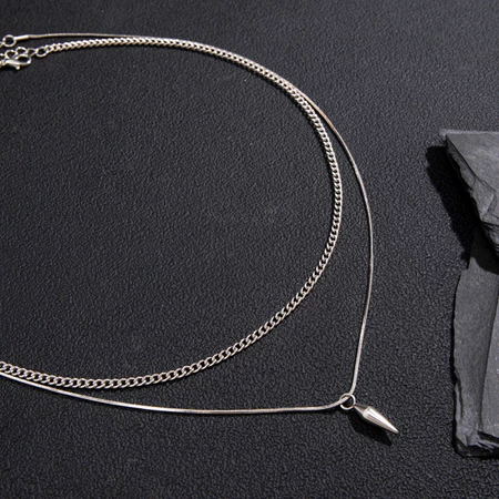 Colar com Corrente Separável - Pingente De Ponta Para Homens