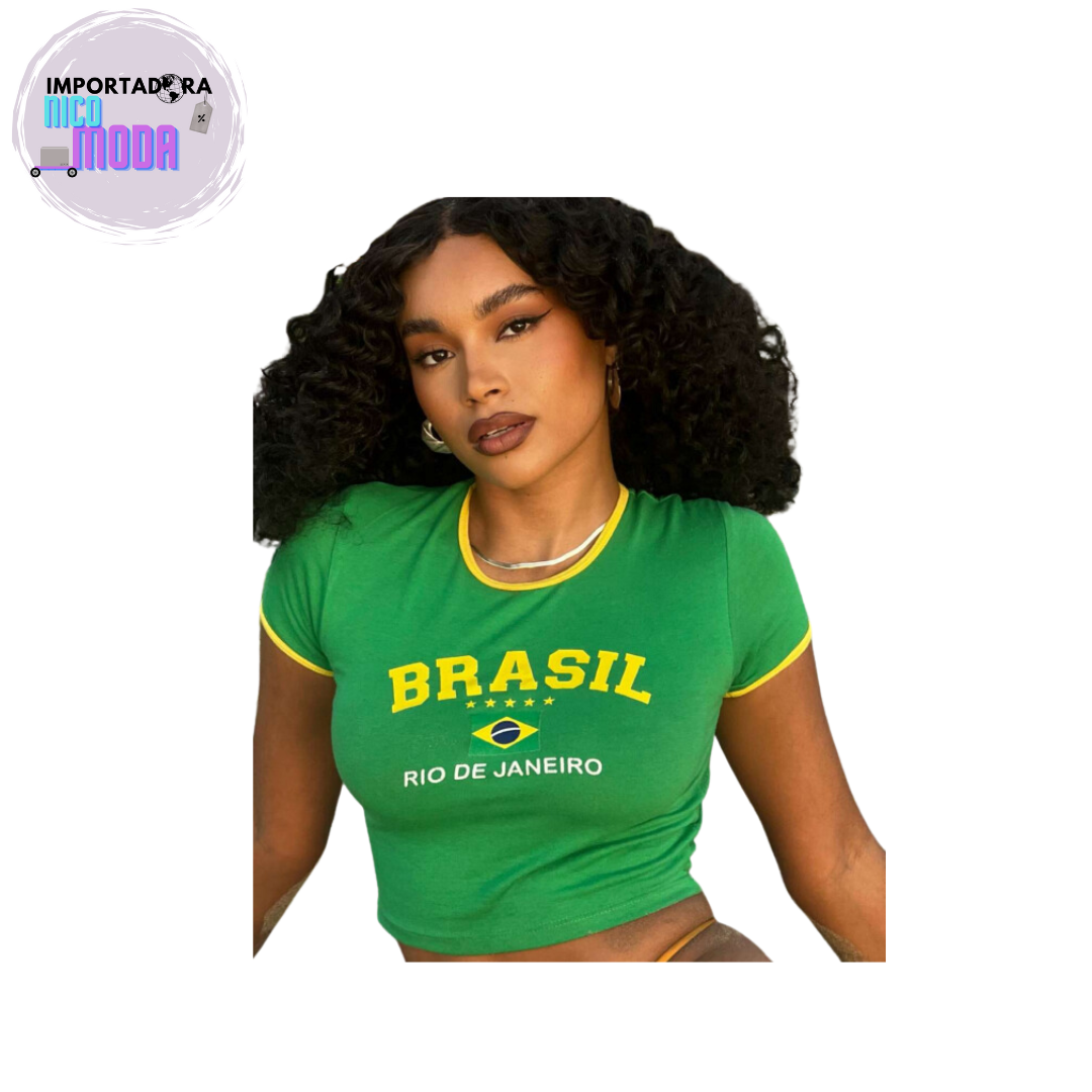 Camiseta Corta BRASIL Trendy
