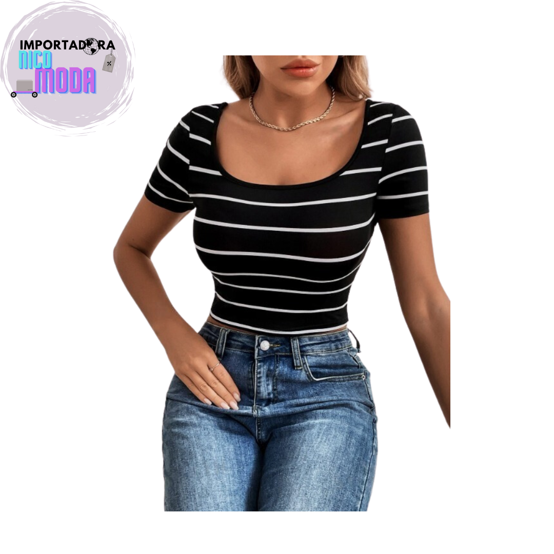 Camiseta Corta Cuello Redondo 