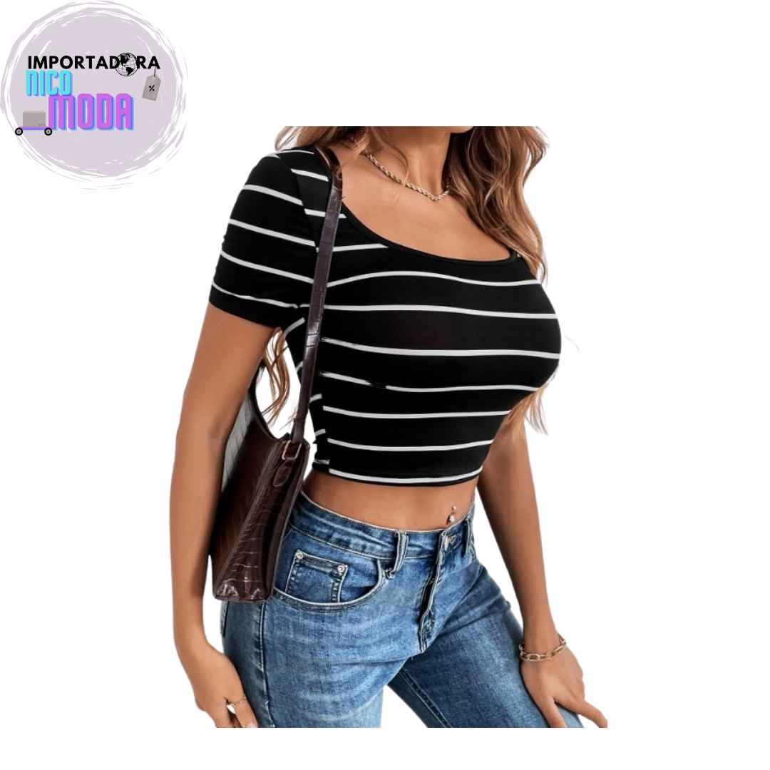 Camiseta Corta Cuello Redondo 