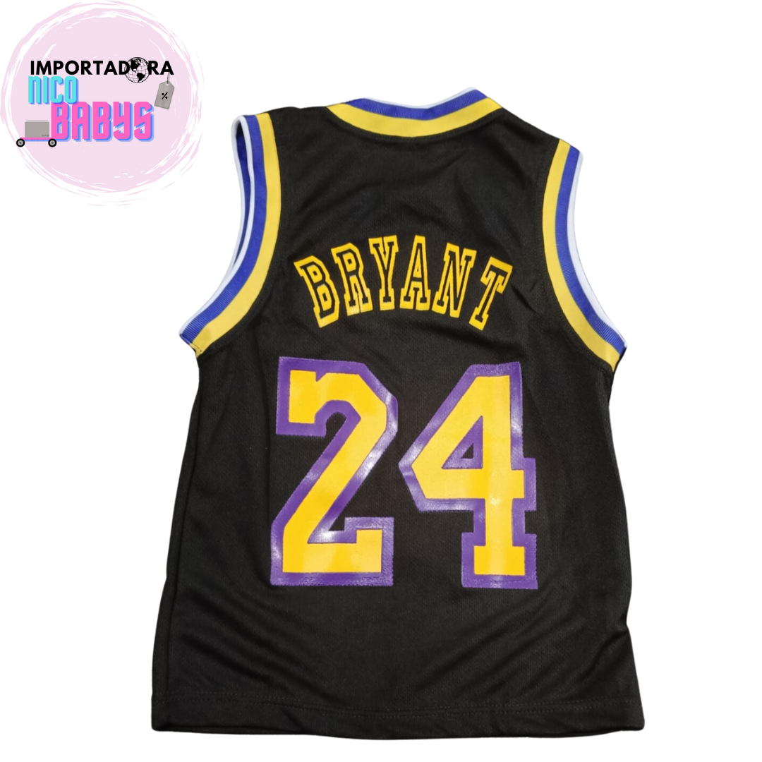 UNIFORME NBA NIÑO LAKERS NEGRO CON AMARILLO