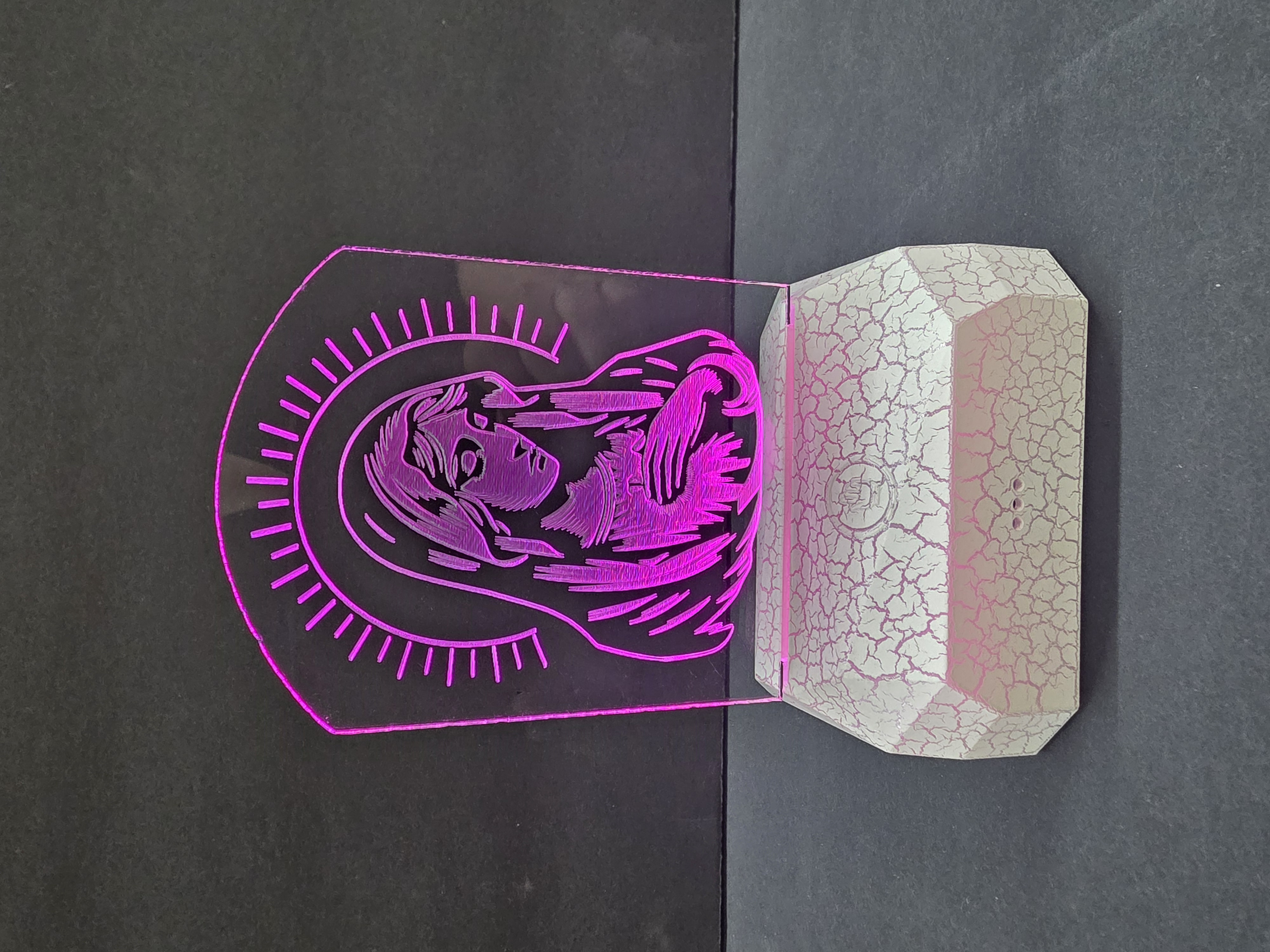 LED Acrylic Virgin Mary Lamp