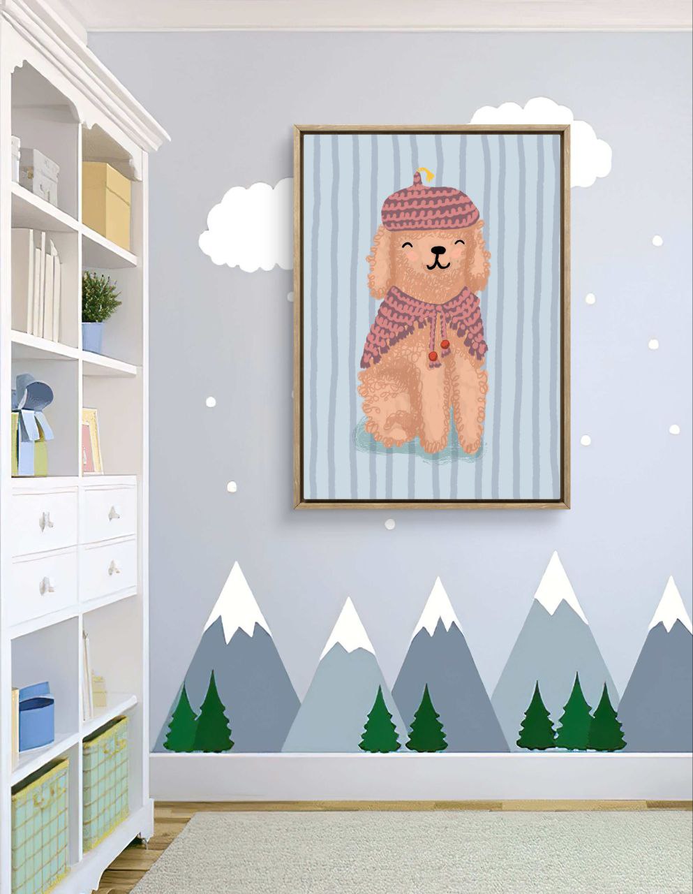 Printable Wall Art – Cute Dogs in Pastel Tones | Nursery & Kids Room Decor
