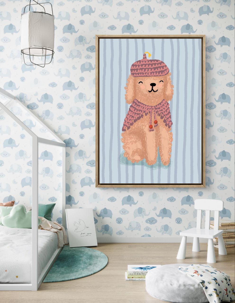 Printable Wall Art – Cute Dogs in Pastel Tones | Nursery & Kids Room Decor