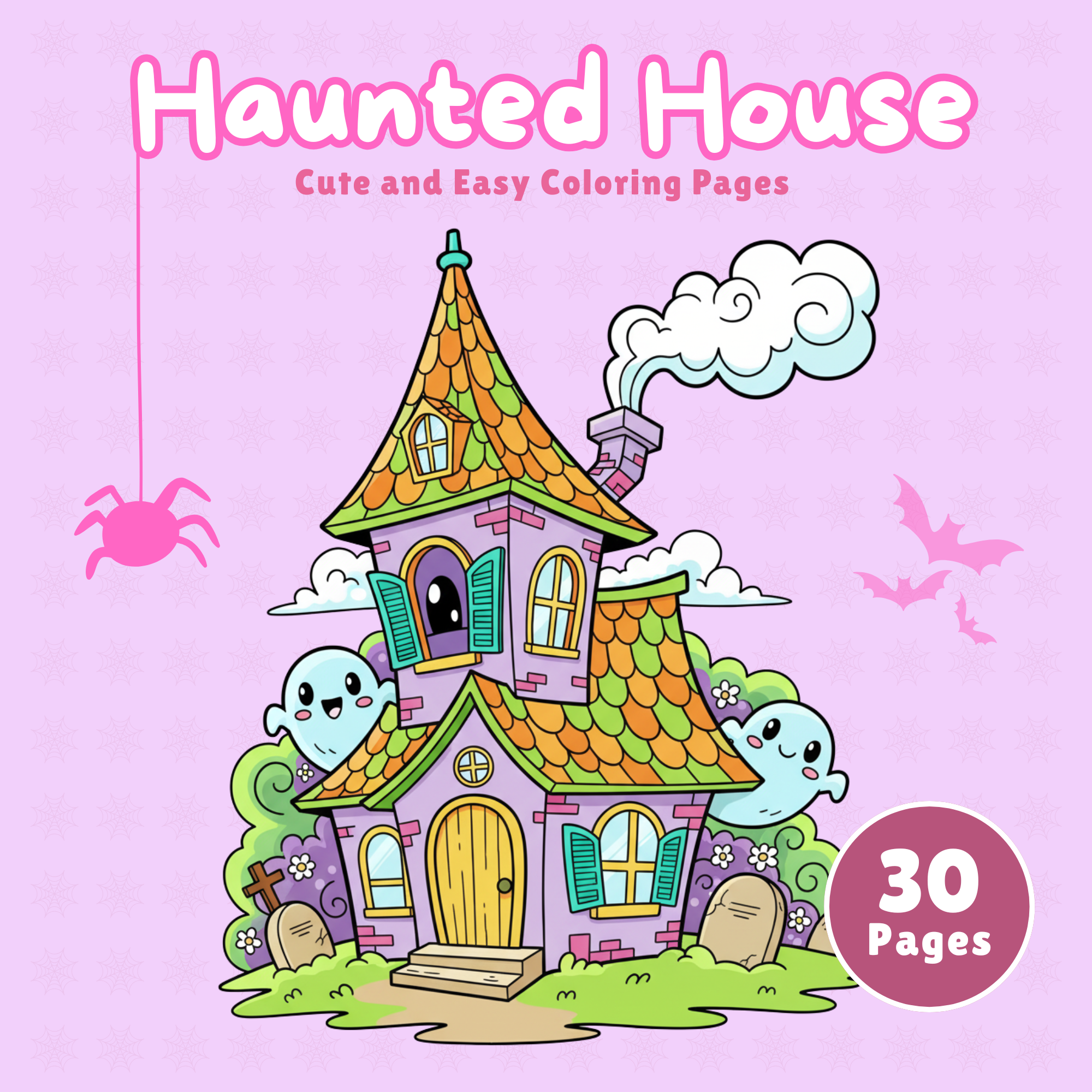 Haunted House Coloring Pages with Cute & Fun Designs Best for Halloween