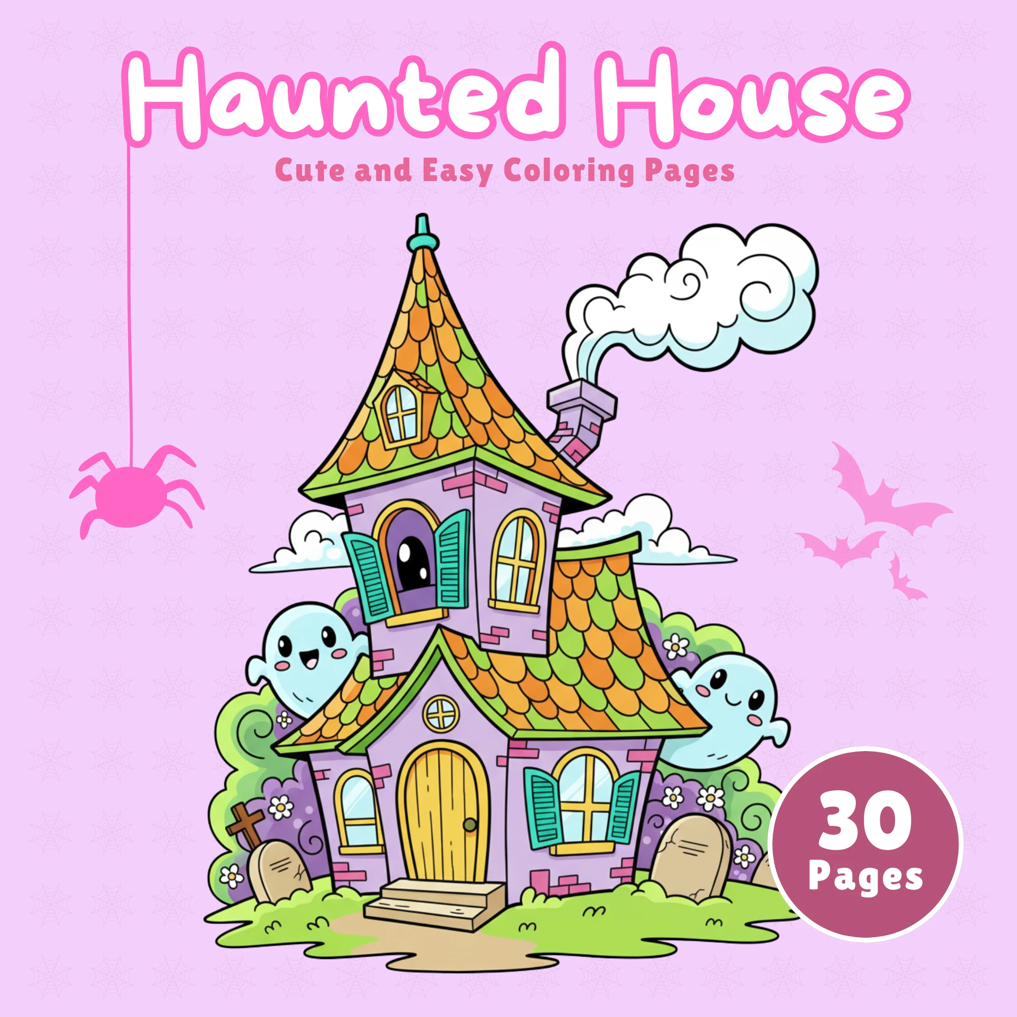 Haunted House Coloring Pages with Cute & Fun Designs Best for Halloween