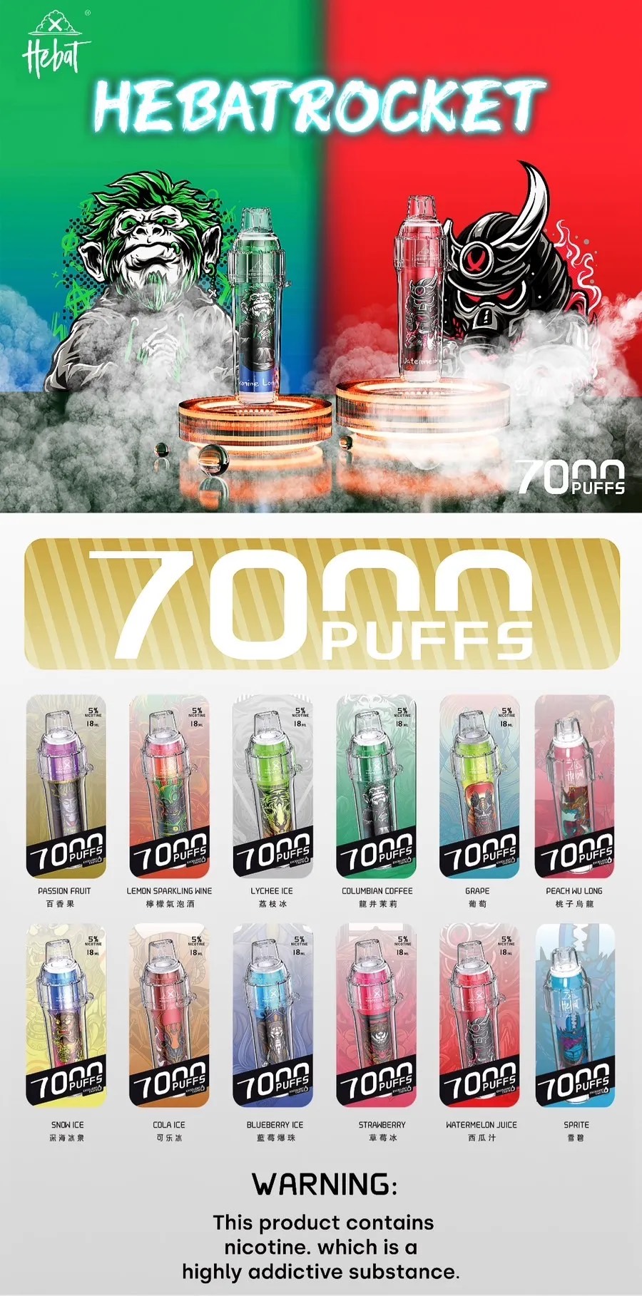 喜貝HEBAT💗7000口拋棄式