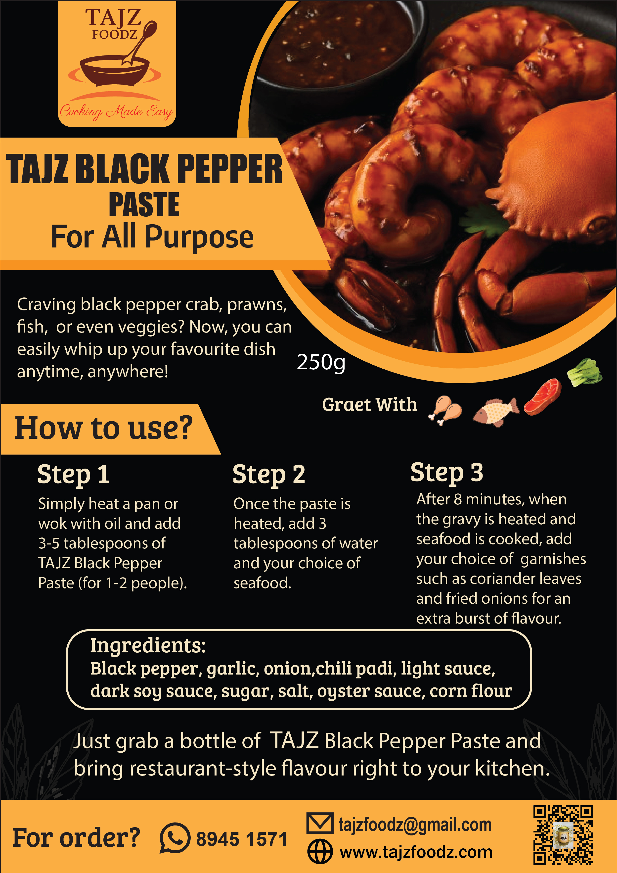 TAJZ Black Pepper Paste