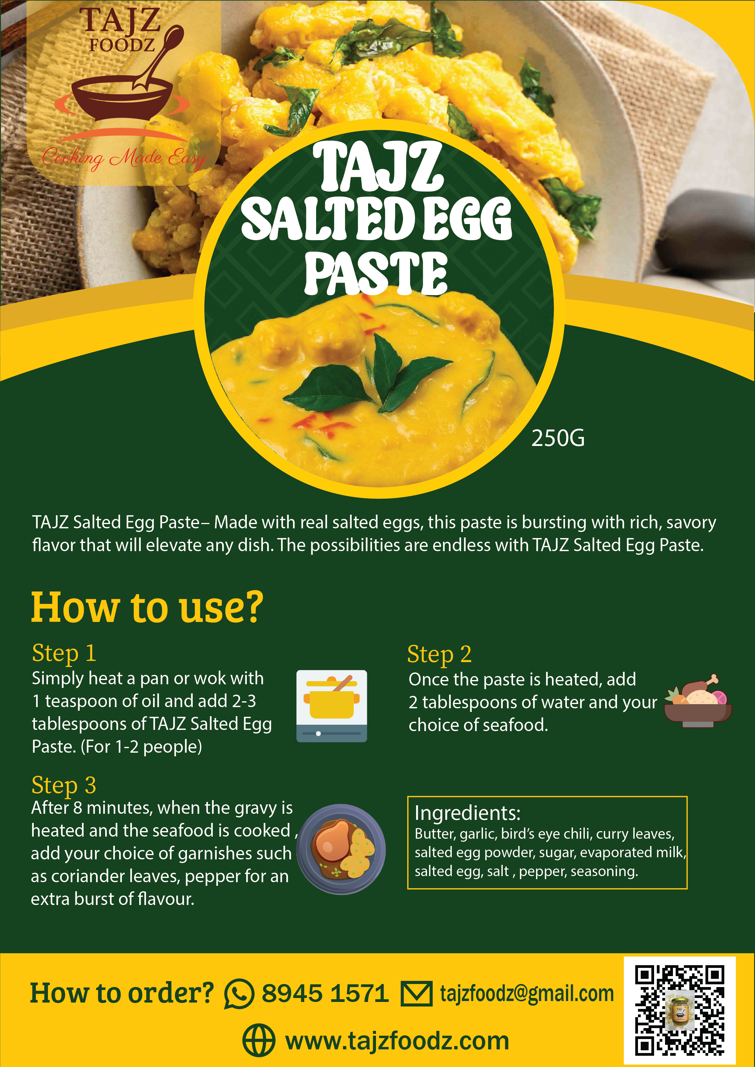 TAJZ Salted Egg Paste
