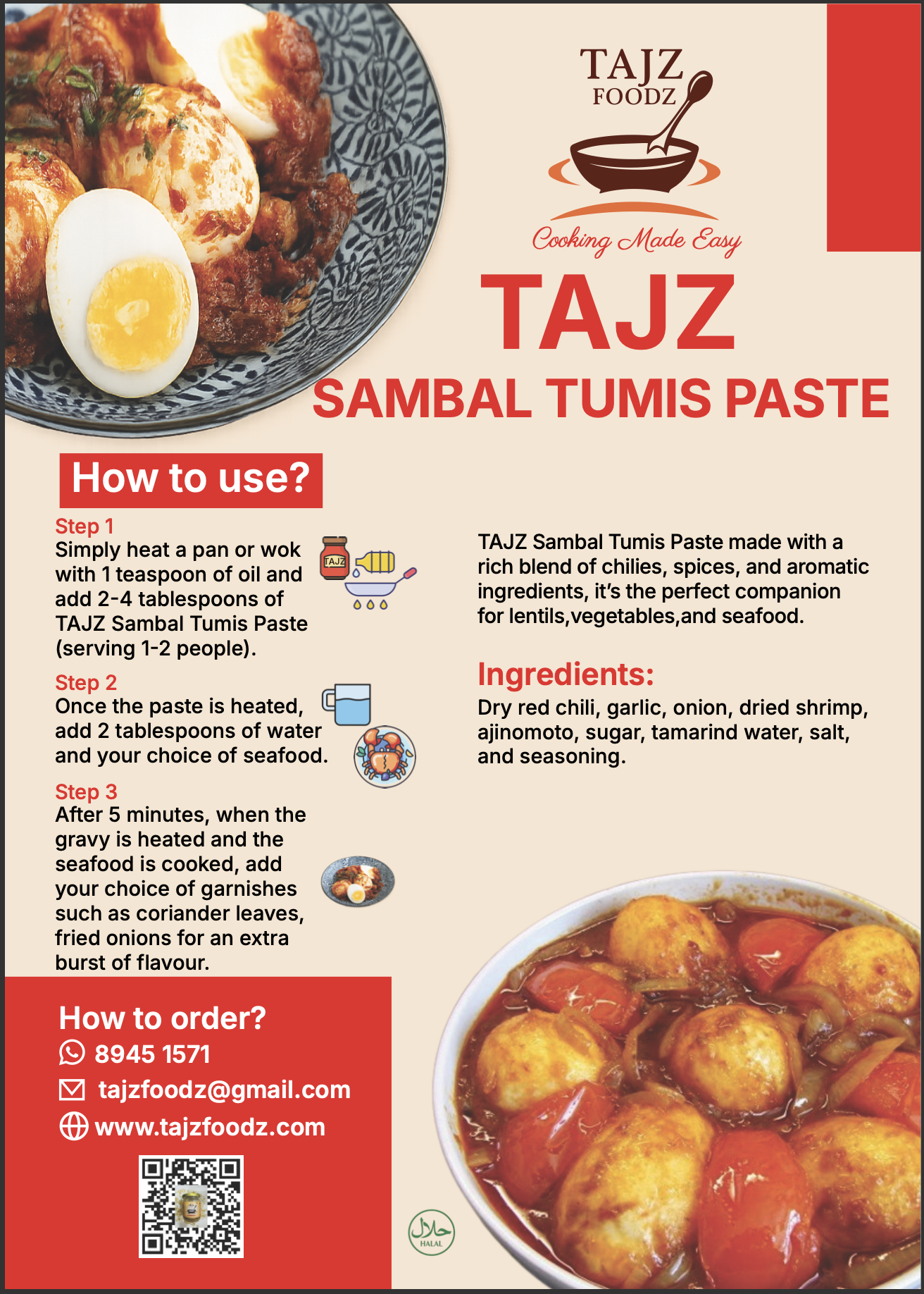 TAJZ Sambal Tumis Paste