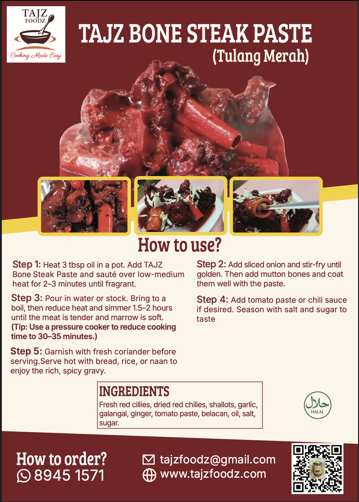 TAJZ Bone Steak Paste