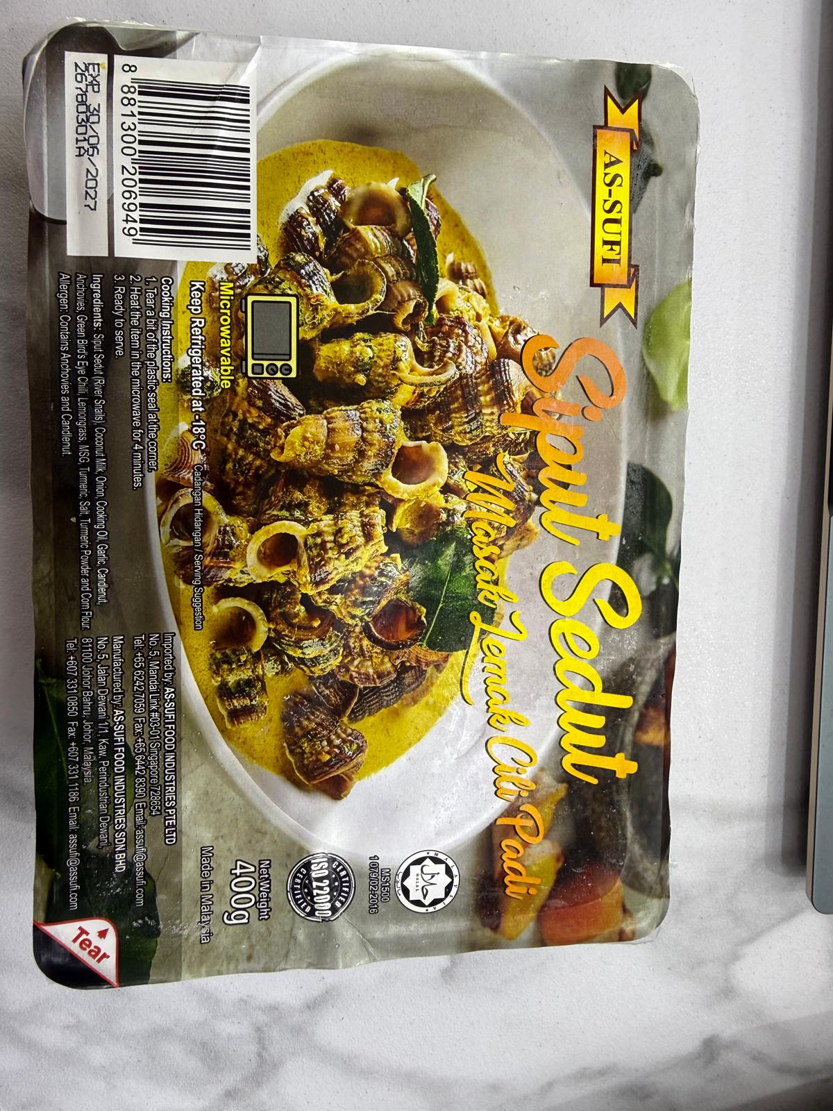 Siput Sedut Masak Lemak Cili Padi