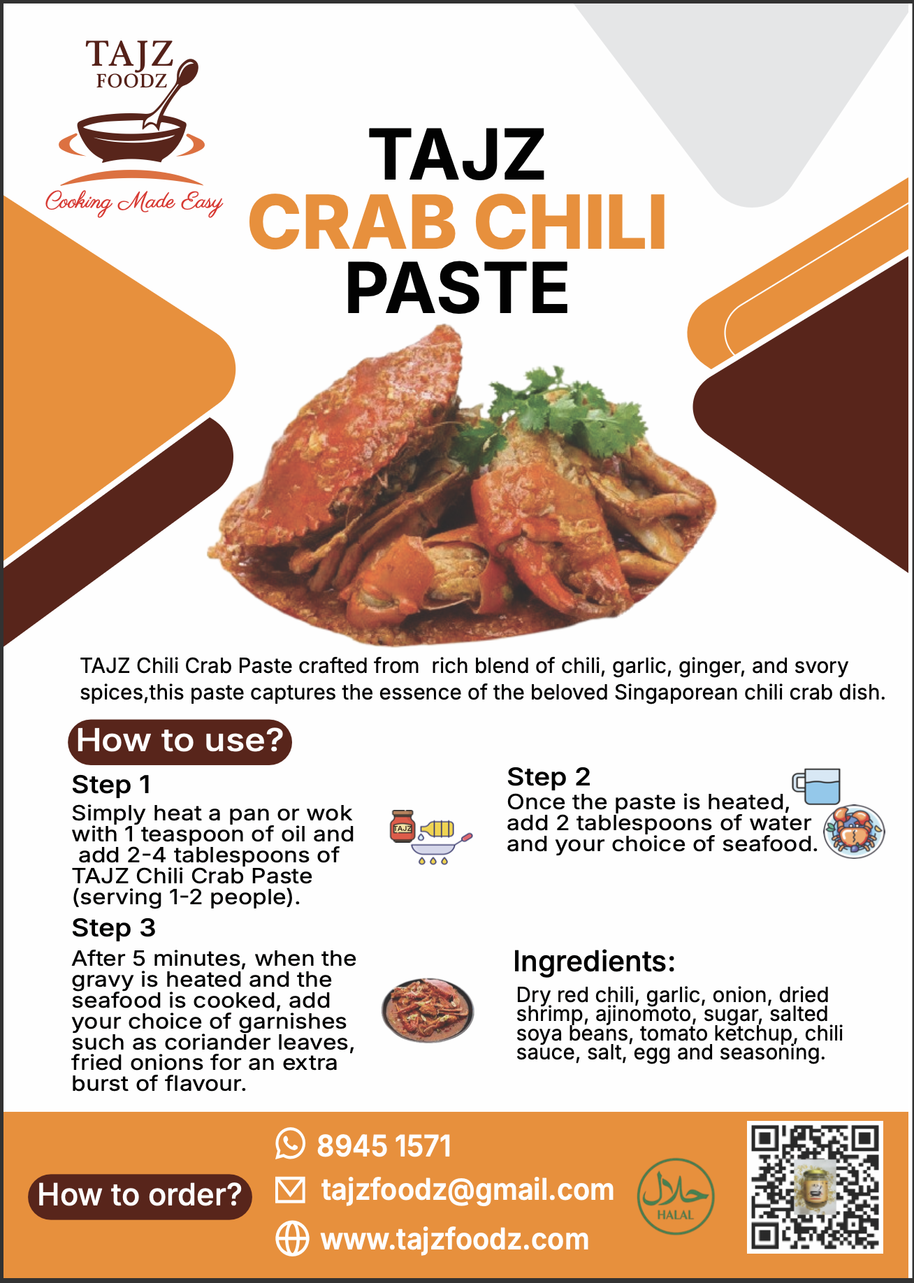 TAJZ Chili Crab Paste