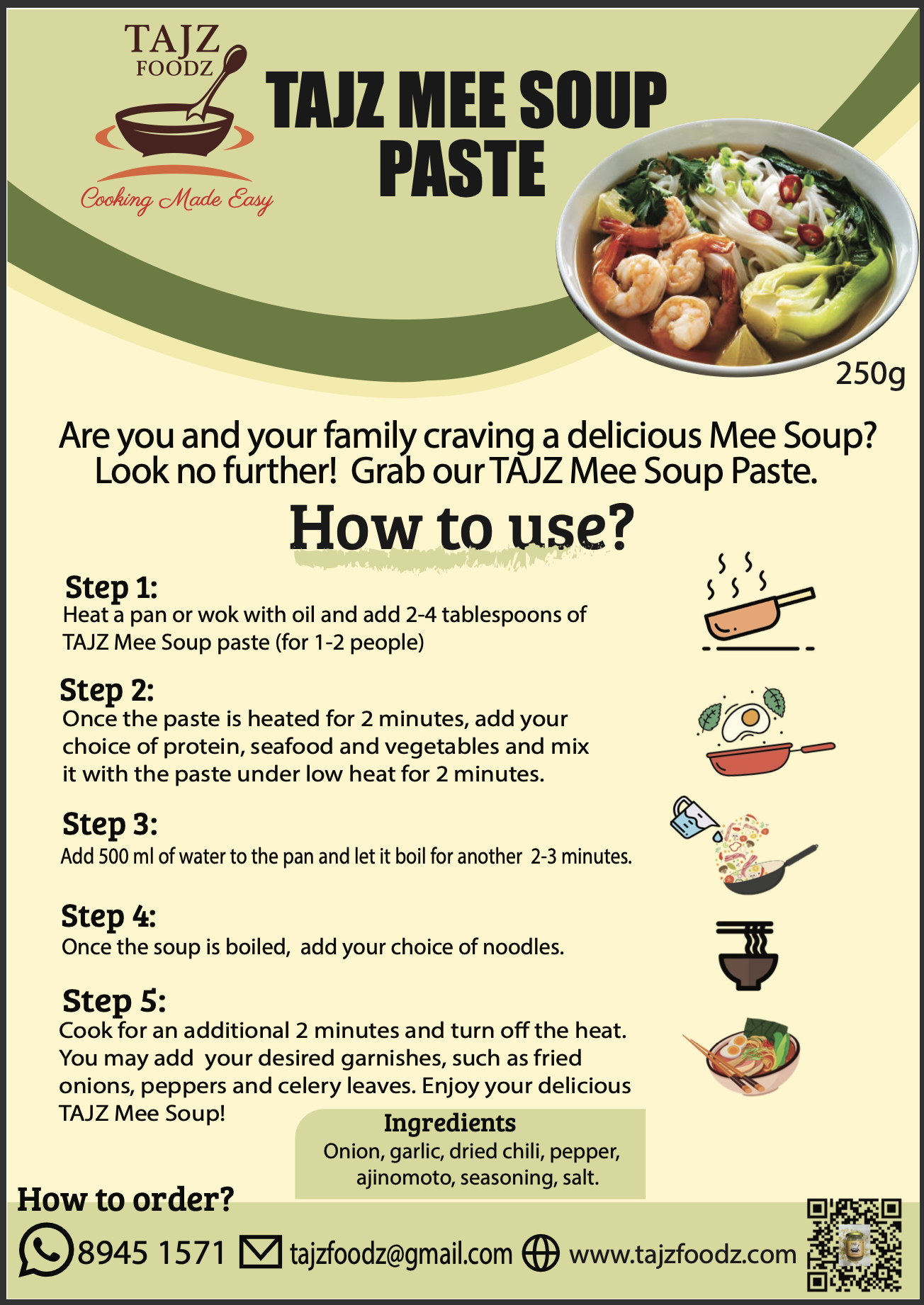 TAJZ Mee Soup Paste