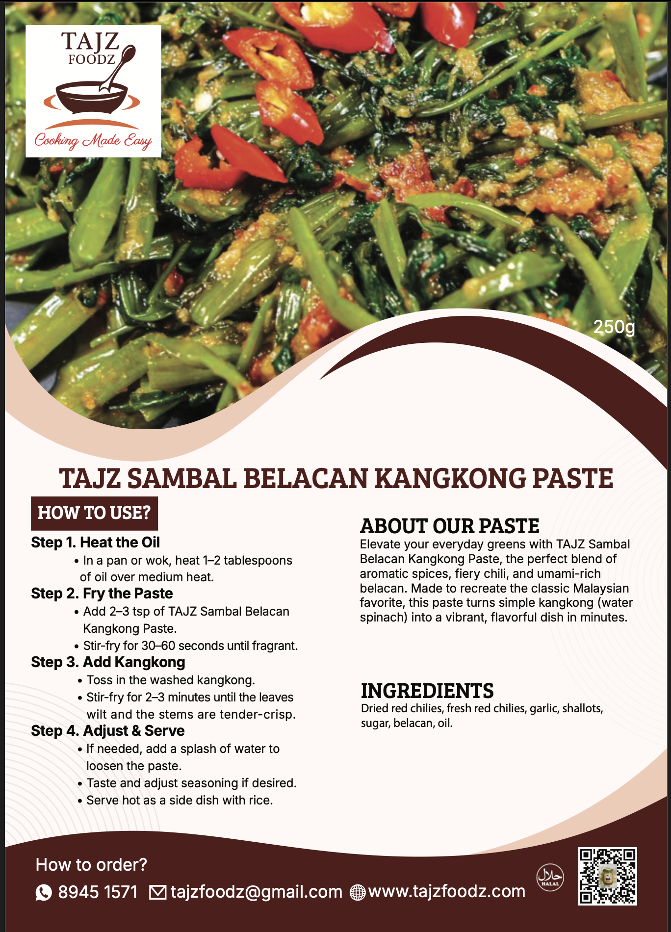 TAJZ SAMBAL BELACAN KANGKONG PASTE